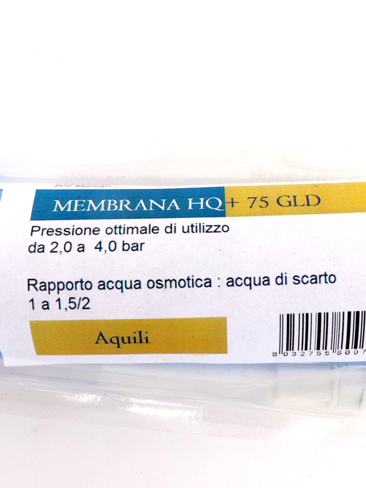 Membrana HQ+ ricambio osmosi inversa 75 galloni AQUILI