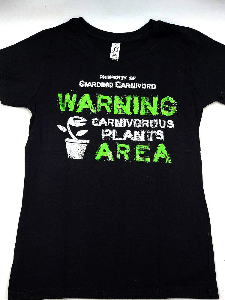 T-SHIRT WARNING CARNIVOROUS PLANTS AREA