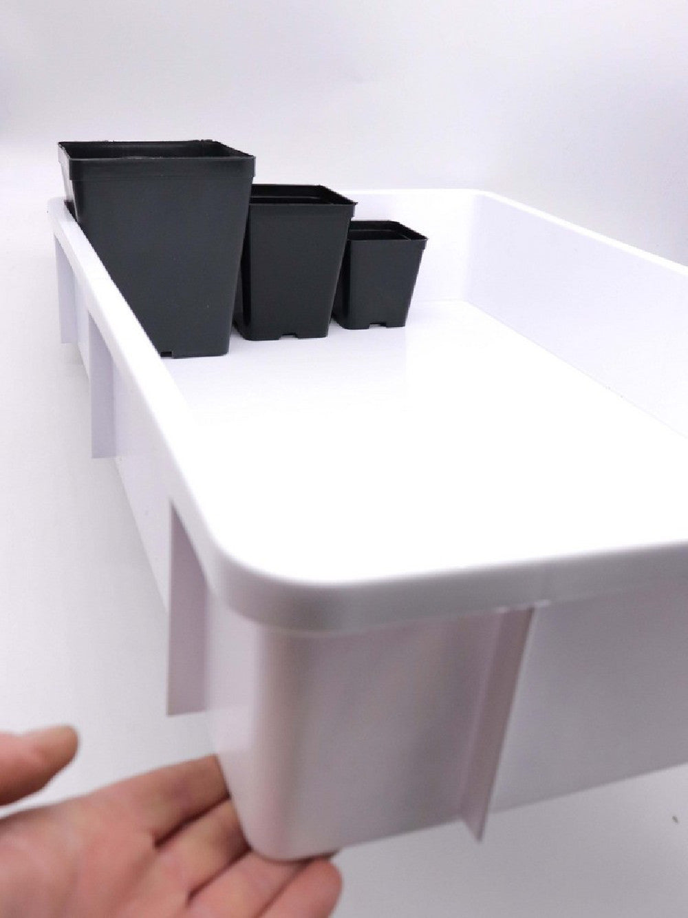 Vasca sottovaso bianca  60x40x10 h cm