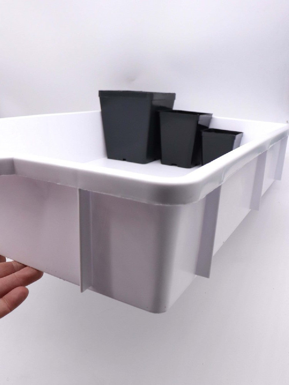 Vasca sottovaso bianca  60x40x10 h cm