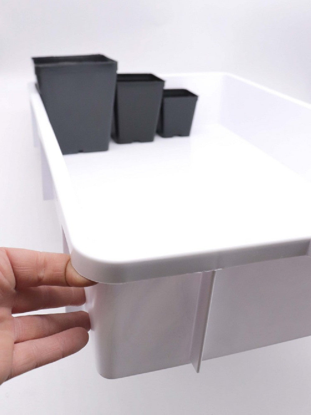 Vasca sottovaso bianca  60x40x10 h cm