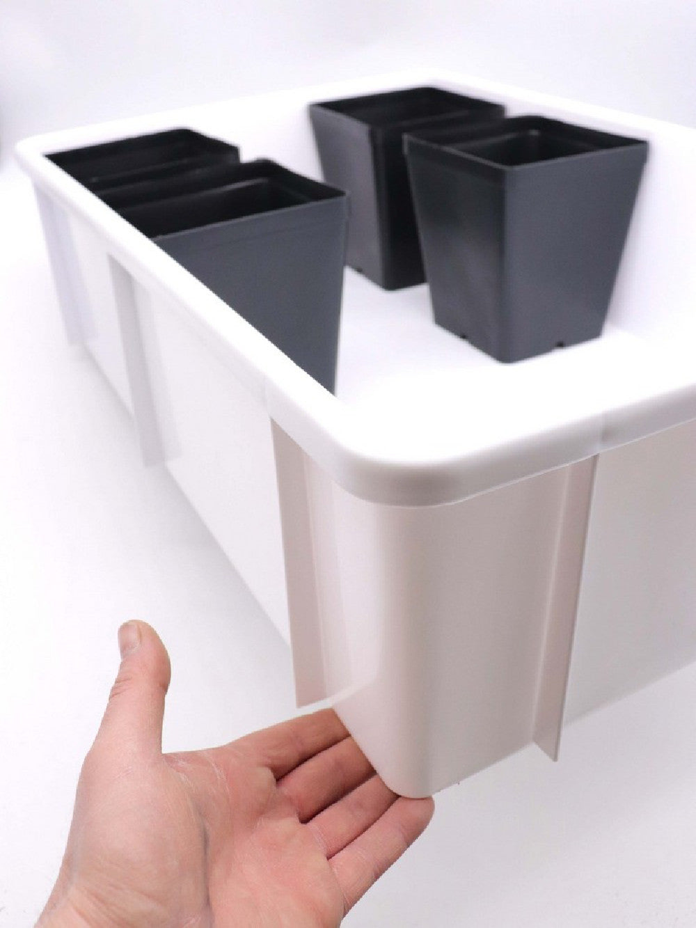 Vasca sottovaso bianca 60x40x16 h cm