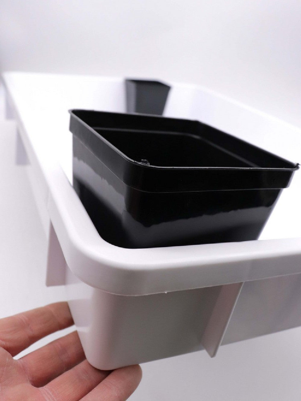 Vasca sottovaso bianca  60x40x8 h cm