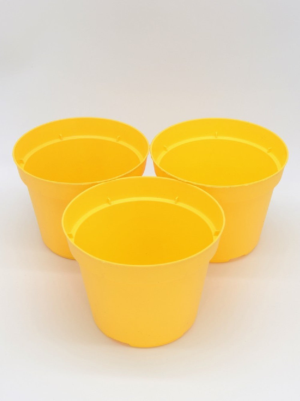 Vaso tondo Ø 14 cm giallo  3 pcs