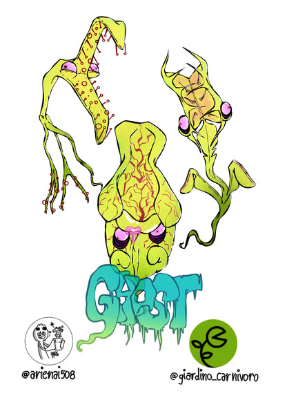 STICKER TRIS GHOST  6 CM X 8,3 CM