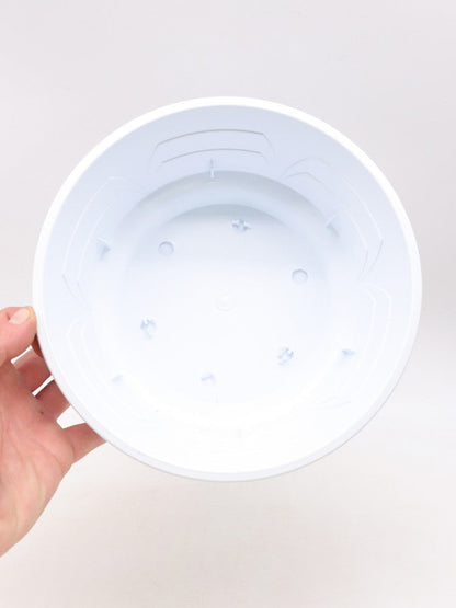 Niedrige Vase Durchmesser 25 cm mit Untertasse
