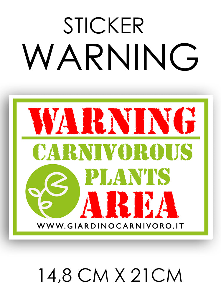 STICKER WARNING   14,8 cm x 21 cm