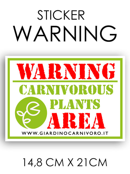 STICKER WARNING   14,8 cm x 21 cm