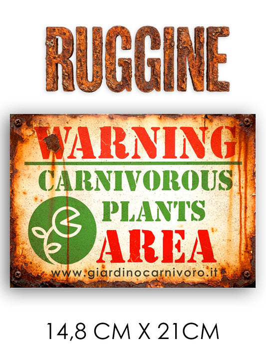 STICKER RUGGINE WARNING   14,8 cm x 21 cm