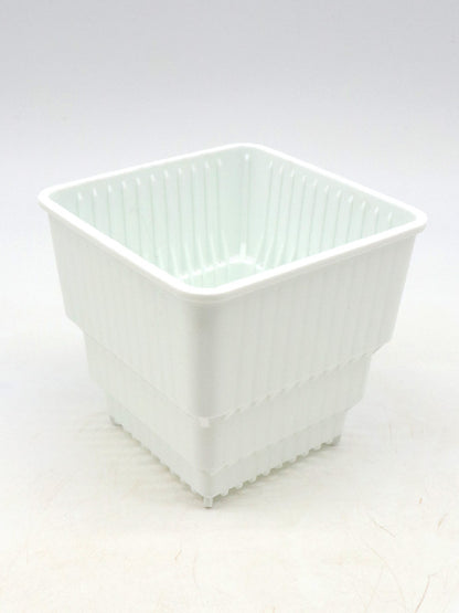 Vaso bianco a ripiani forato 7 x 7 x 7 h cm