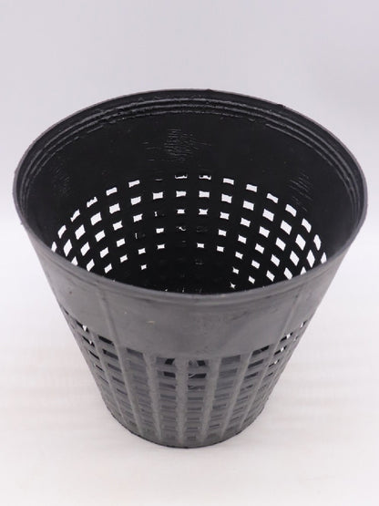 Vaso nero tondo traforato 19 cm x 21cm h