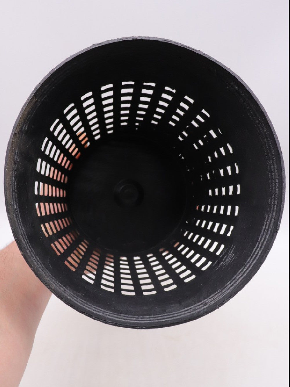 Vaso nero tondo traforato 19 cm x 21cm h
