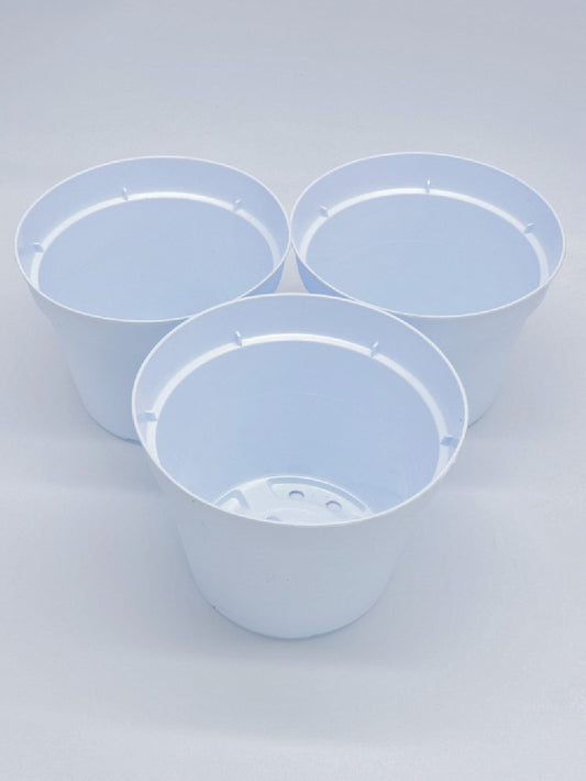 Vaso tondo Ø 12 cm bianco  3 pcs