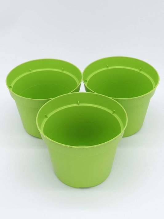 Vaso tondo Ø 14 cm  verde lime  3 pcs
