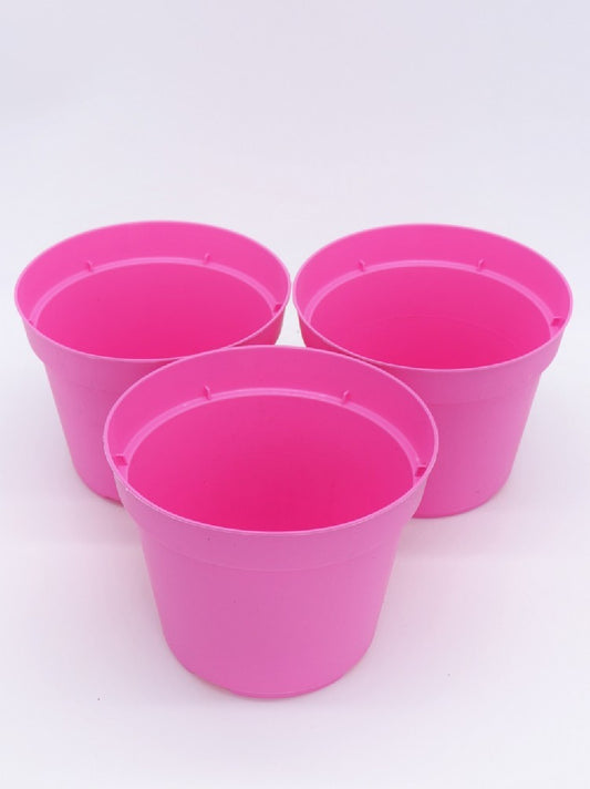 Vaso tondo Ø 14 cm rosa  3 pcs