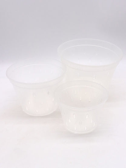 Vaso trasparente traforato 14 cm x 10,5 h